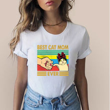Load image into Gallery viewer, Oversized T Shirt Cotton Short Sleeve Shirt Best Cat Dad Ever Graphic Tees Men Funny T Shirts Streetwear Tee Top Blusas Mujer De