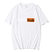 Load image into Gallery viewer, 2020 New High Quality Casual Style T-shirt PORNHUB Letter Print Men's Girls T-shirt Men's Short Sleeve
